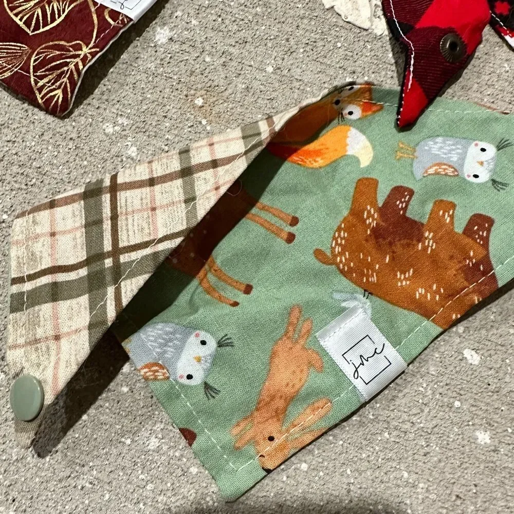 Fall themed cat bandanas